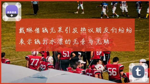 戴琳借钱无果引发热议朋友们纷纷表示钱打水漂的无奈与无助